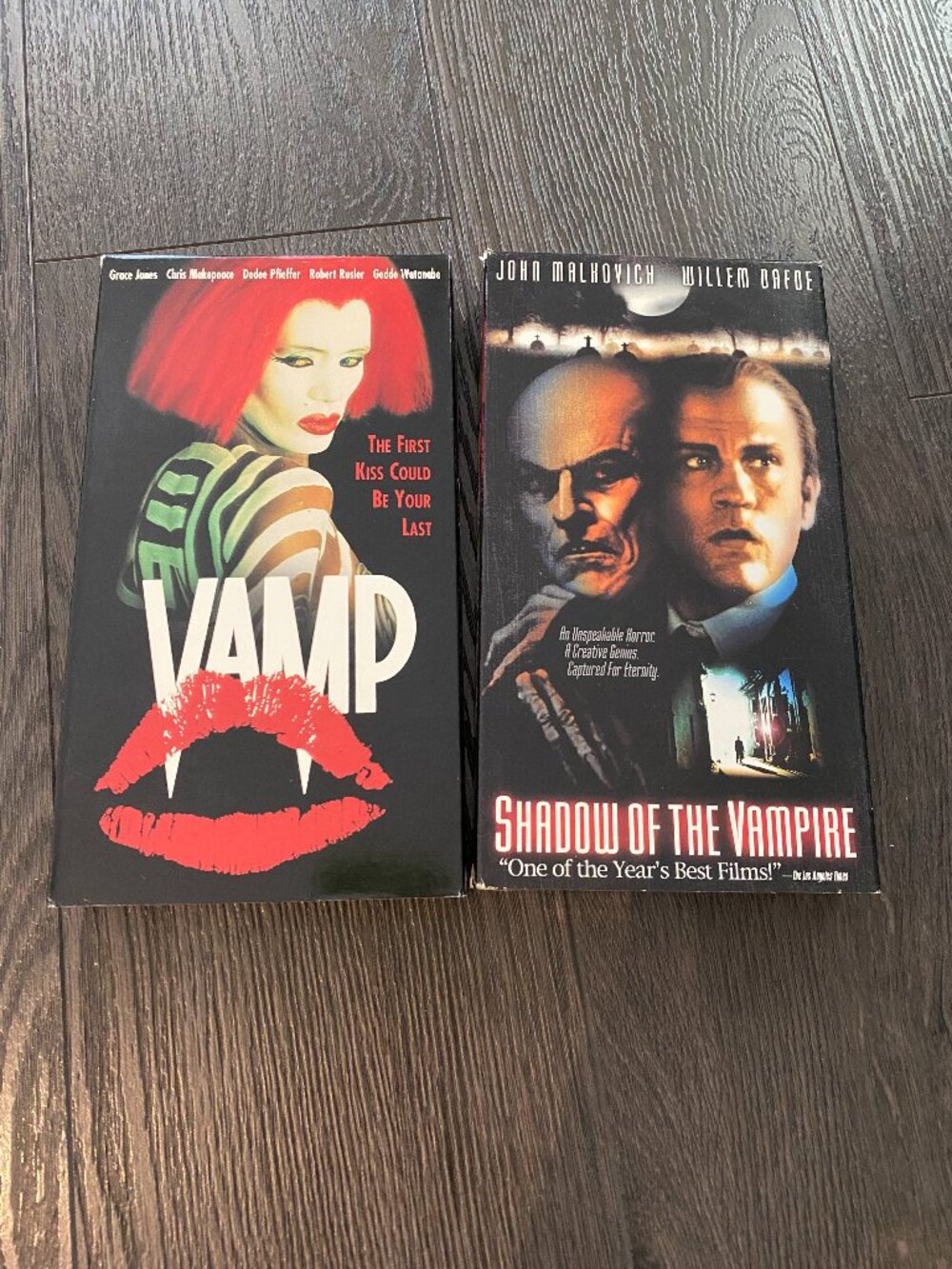 lot of 2 VHS vampire horror movies  VAMP , SHADOW OF THE VAMPIRE